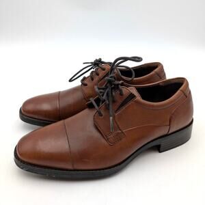 Johnston & Murphy Lancaster Cap Toe Derby Shoes Men's Tan Size US7.5M EU40.5